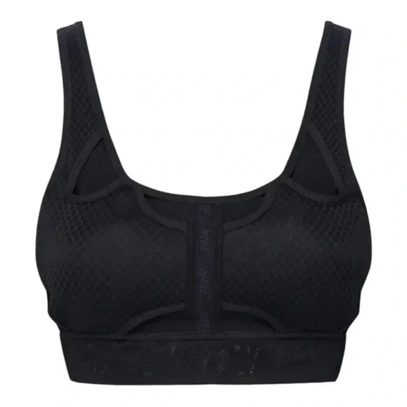 Nike Dri-Fit ADV Ultrabreathe Black Mesh Unpadded Sports Training Bra Size XL - Picture 2 of 12